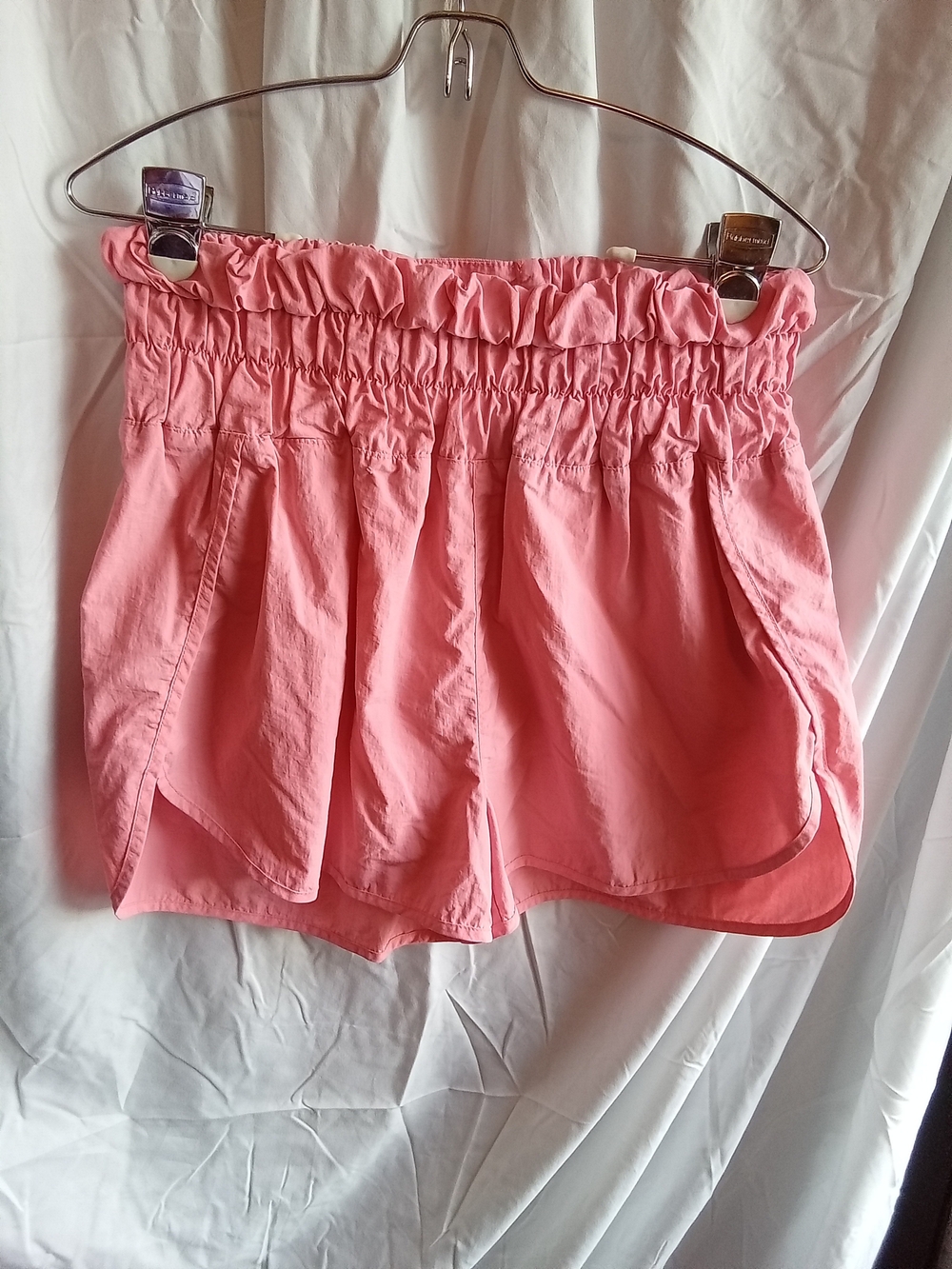 Zenana Outfitters Coral Pink Smocked-Waist‎ Athletic Shorts XL